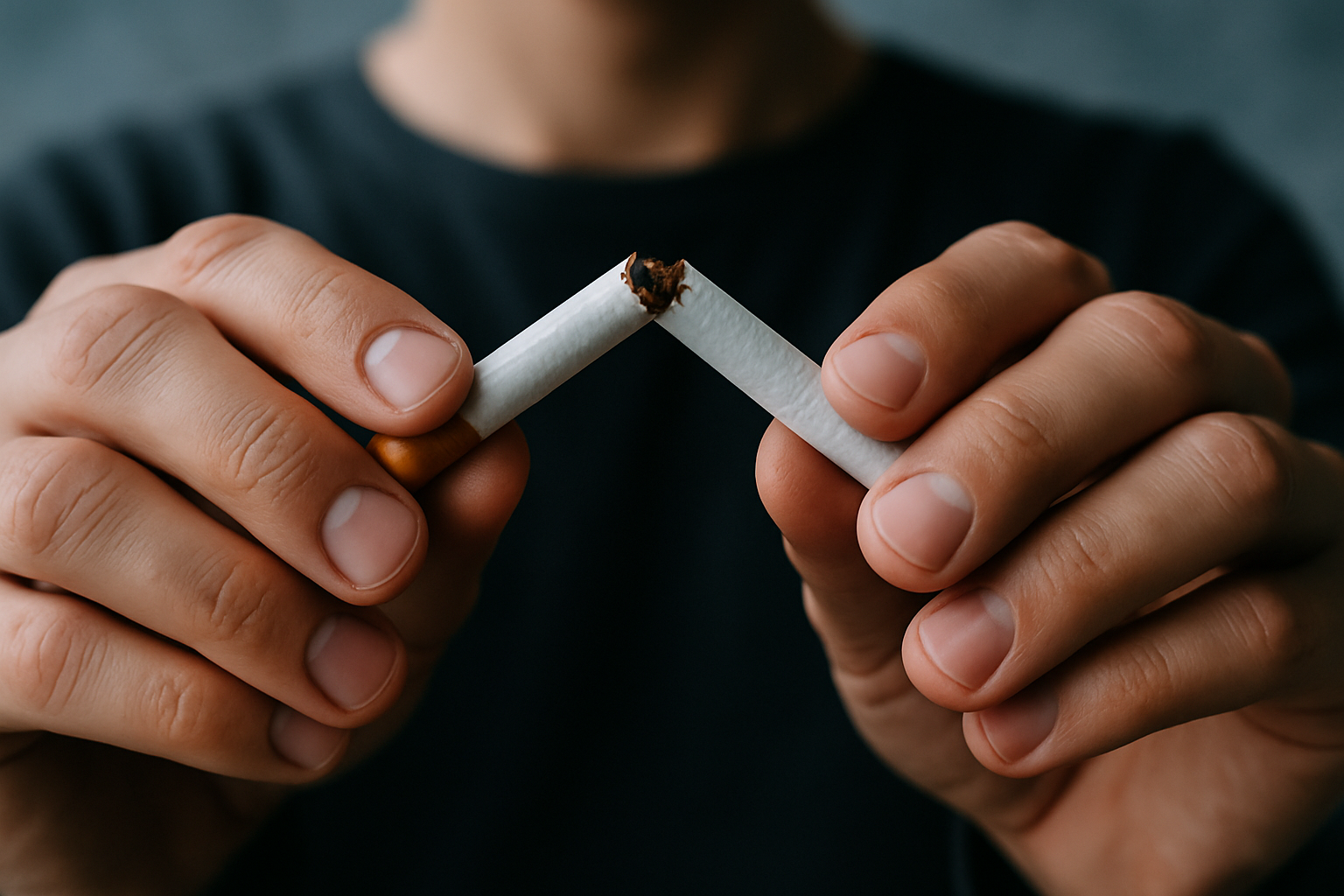 Mains jetant une cigarette, symbole arrêt du tabac